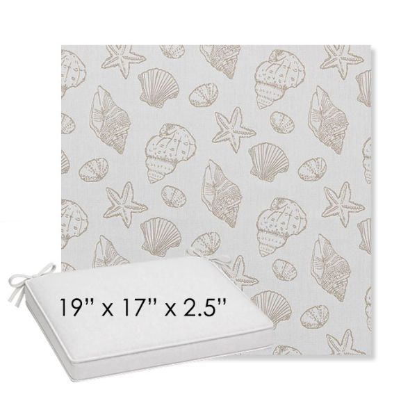 Picture of Nantucket Suntan | Sunbrella® 19" x 17" x 3" Outdoor Dining Cushion