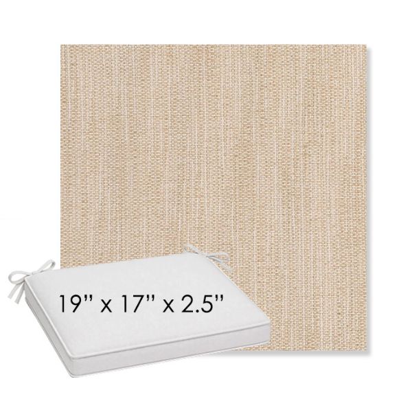 Picture of Nova Oat | Sunbrella® 19" x 17" x 3" Outdoor Dining Cushion