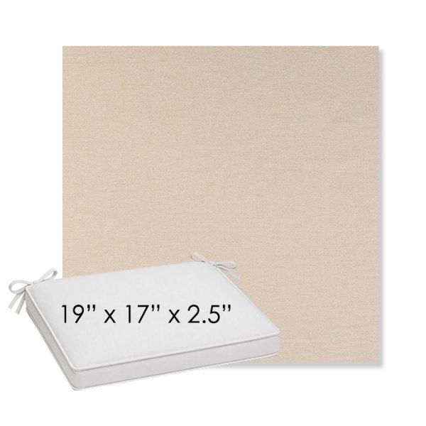 Picture of Nuance Eggshell | Sunbrella® 19" x 17" x 3" Outdoor Dining Cushion