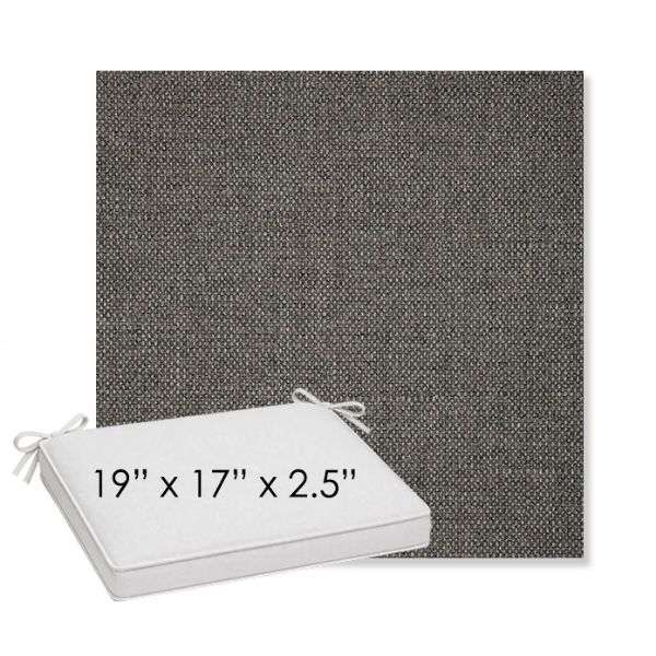 Picture of Piazza Graphite | Sunbrella® 19" x 17" x 3" Outdoor Dining Cushion
