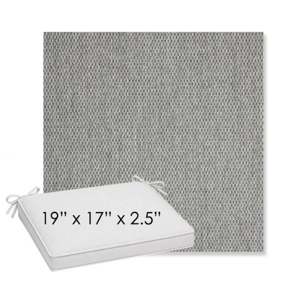 Picture of Pique Ash | Sunbrella® 19" x 17" x 3" Outdoor Dining Cushion