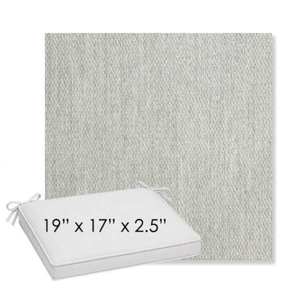 Picture of Pique Gravel | Sunbrella® 19" x 17" x 3" Outdoor Dining Cushion