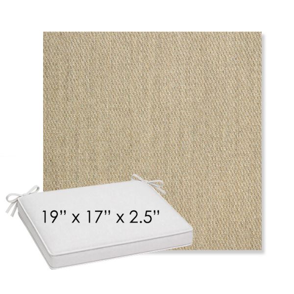 Picture of Pique Sand | Sunbrella® 19" x 17" x 3" Outdoor Dining Cushion