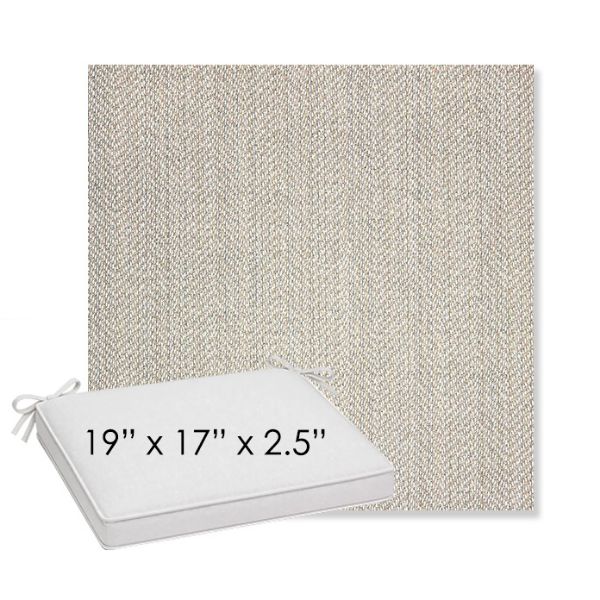 Picture of Posh Pebble | Sunbrella® 19" x 17" x 3" Outdoor Dining Cushion