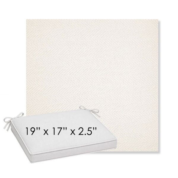 Picture of Posh Snow | Sunbrella® 19" x 17" x 3" Outdoor Dining Cushion