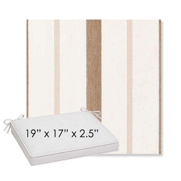 Picture of Revival Sand | Sunbrella® 19" x 17" x 3" Outdoor Dining Cushion