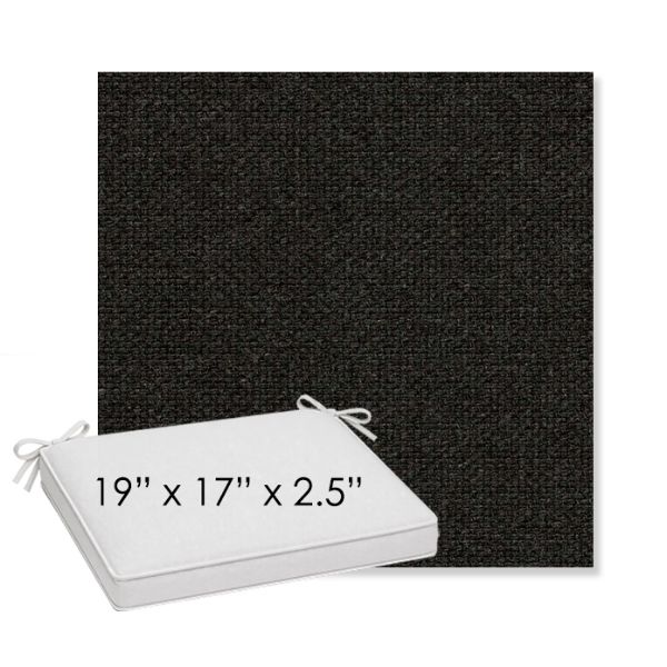 Picture of Source Coal | Sunbrella® 19" x 17" x 3" Outdoor Dining Cushion