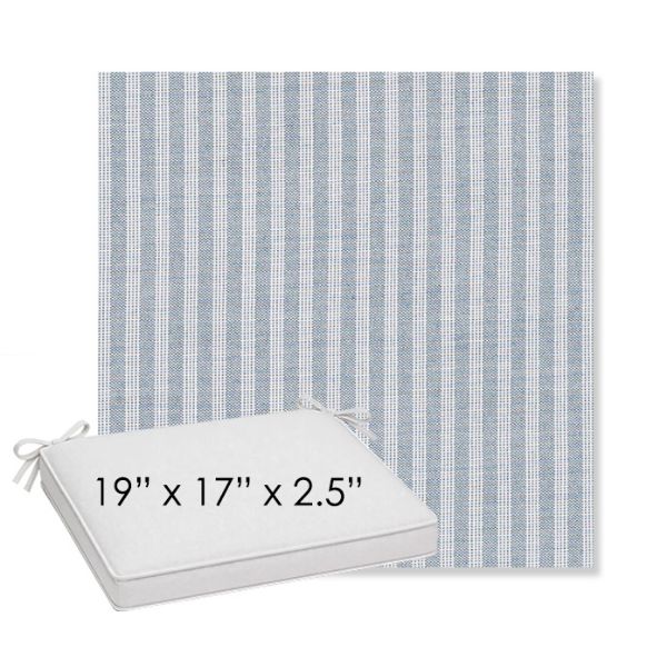 Picture of Tap Chambray | Sunbrella® 19" x 17" x 3" Outdoor Dining Cushion