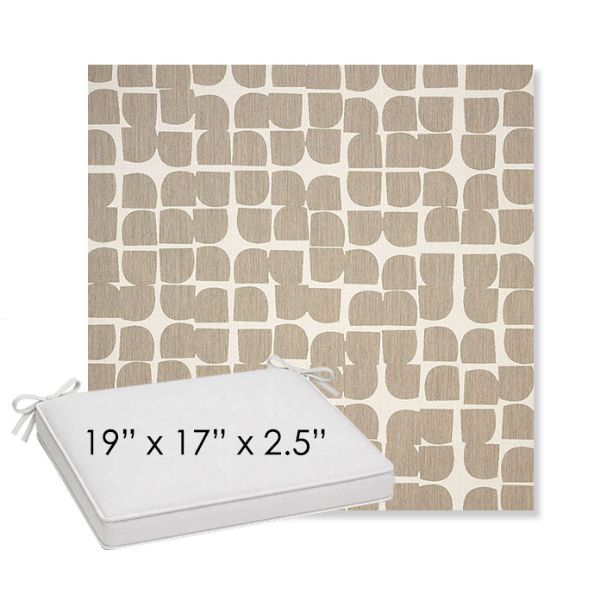 Picture of Toggle Driftwood | Sunbrella® 19" x 17" x 3" Outdoor Dining Cushion