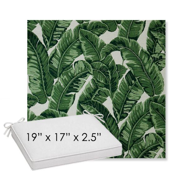 Picture of Tropics Jungle | Sunbrella® 19" x 17" x 3" Outdoor Dining Cushion