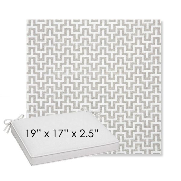 Picture of Underline Dove | Sunbrella® 19" x 17" x 3" Outdoor Dining Cushion