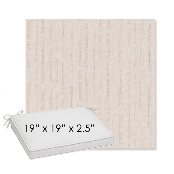 Picture of Abundant Parchment | Sunbrella® 19" x 19" x 3" Outdoor Dining Cushion