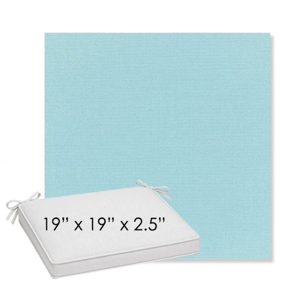 Picture of Canvas Mineral Blue | Sunbrella® 19" x 19" x 3" Outdoor Dining Cushion