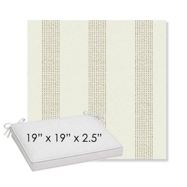 Picture of Caper Linen | Sunbrella® 19" x 19" x 3" Outdoor Dining Cushion