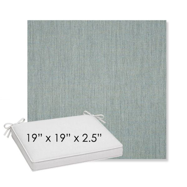 Picture of Cast Mist | Sunbrella® 19" x 19" x 3" Outdoor Dining Cushion