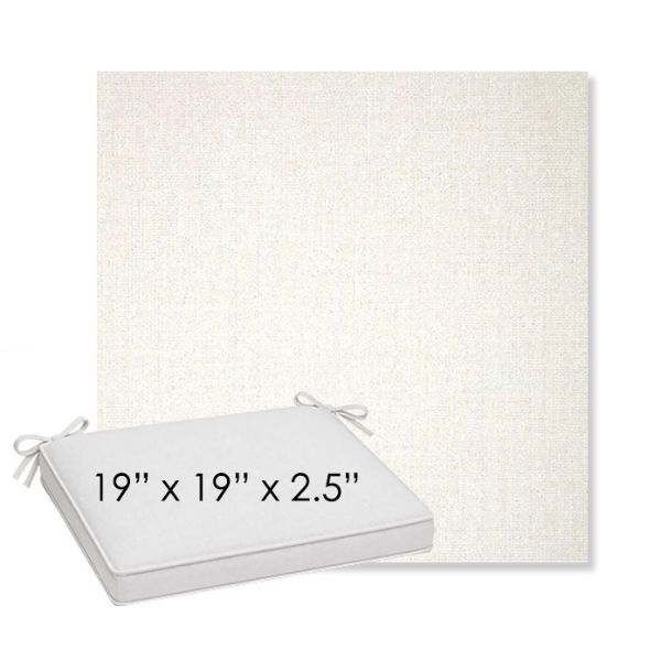 Picture of Crush Snow | Sunbrella® 19" x 19" x 3" Outdoor Dining Cushion