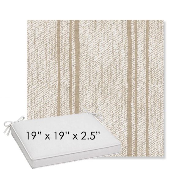 Picture of Harvest Kaolin | Sunbrella® 19" x 19" x 3" Outdoor Dining Cushion