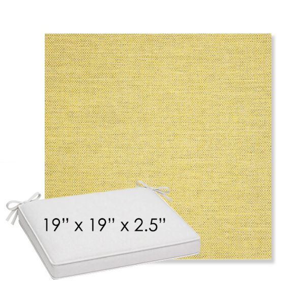 Picture of Idol Canary | Sunbrella® 19" x 19" x 3" Outdoor Dining Cushion