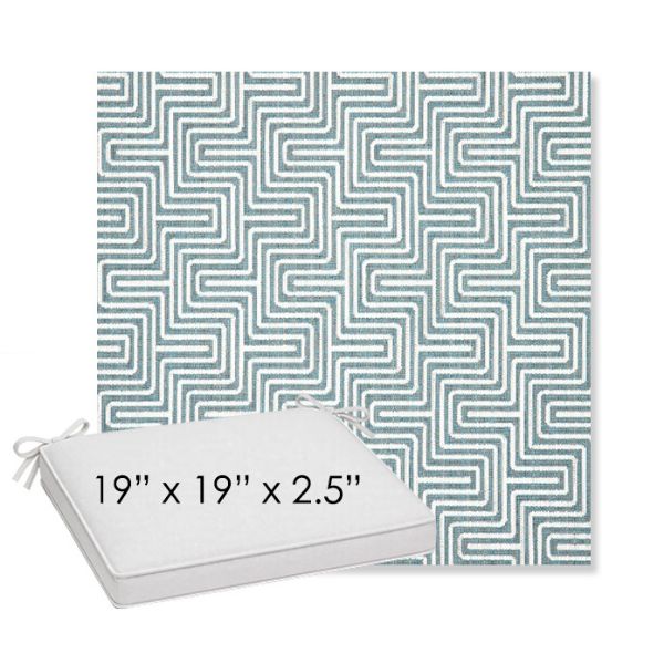Picture of Key Figure Twilight | Sunbrella® 19" x 19" x 3" Outdoor Dining Cushion