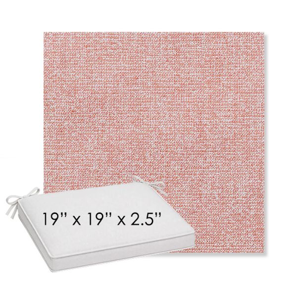 Picture of Kismet Coral | Sunbrella® 19" x 19" x 3" Outdoor Dining Cushion