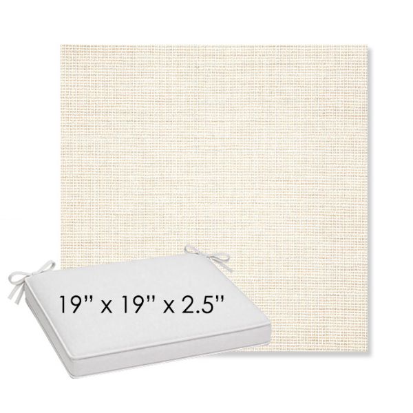 Picture of Kudos Vellum | Sunbrella® 19" x 19" x 3" Outdoor Dining Cushion