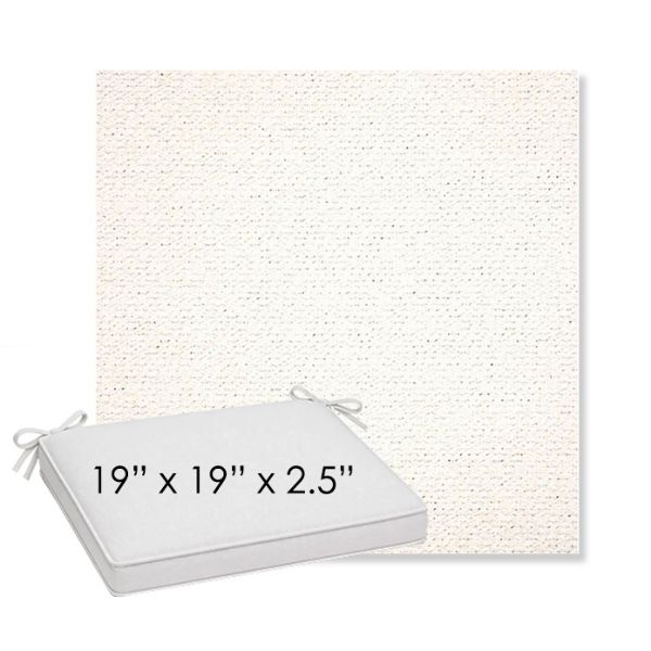 Picture of Litchfield Snow | Sunbrella® 19" x 19" x 3" Outdoor Dining Cushion