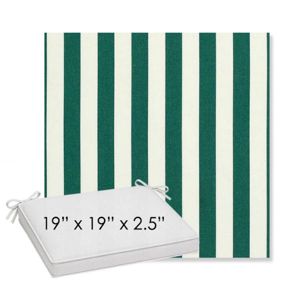 Picture of Mason Forest Green | Sunbrella® 19" x 19" x 3" Outdoor Dining Cushion