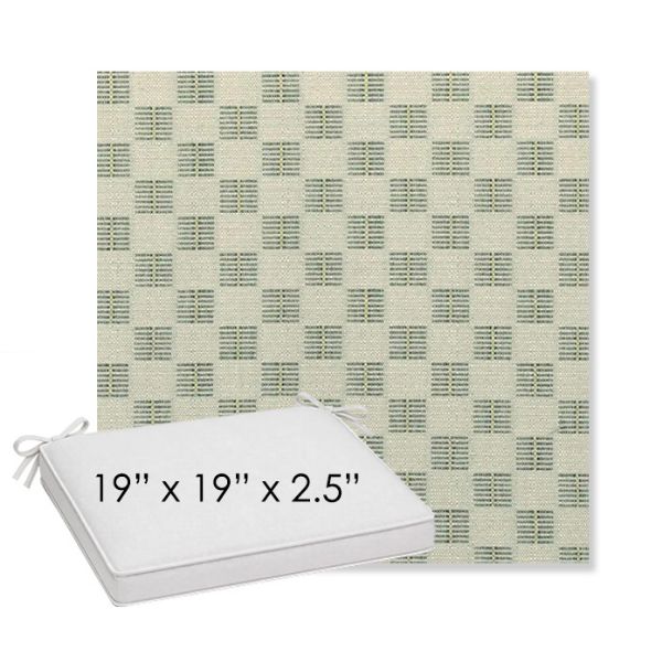 Picture of Mend Juniper | Sunbrella® 19" x 19" x 3" Outdoor Dining Cushion