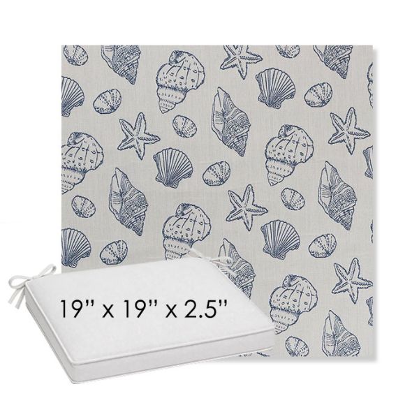 Picture of Nantucket Atlantis | Sunbrella® 19" x 19" x 3" Outdoor Dining Cushion