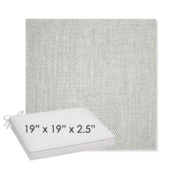 Picture of Pique Cloud | Sunbrella® 19" x 19" x 3" Outdoor Dining Cushion