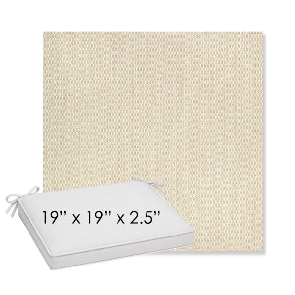Picture of Pique Flax | Sunbrella® 19" x 19" x 3" Outdoor Dining Cushion