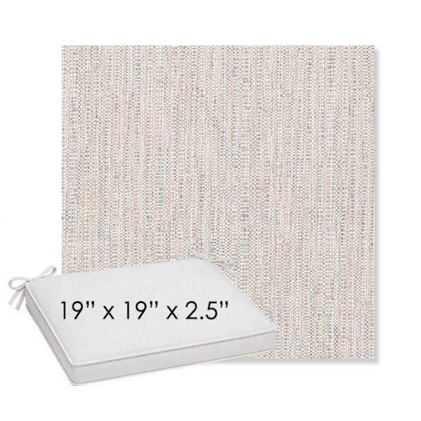 Picture of Poros Sky | Sunbrella® 19" x 19" x 3" Outdoor Dining Cushion