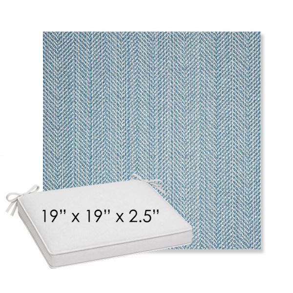 Picture of Posh Sky | Sunbrella® 19" x 19" x 3" Outdoor Dining Cushion