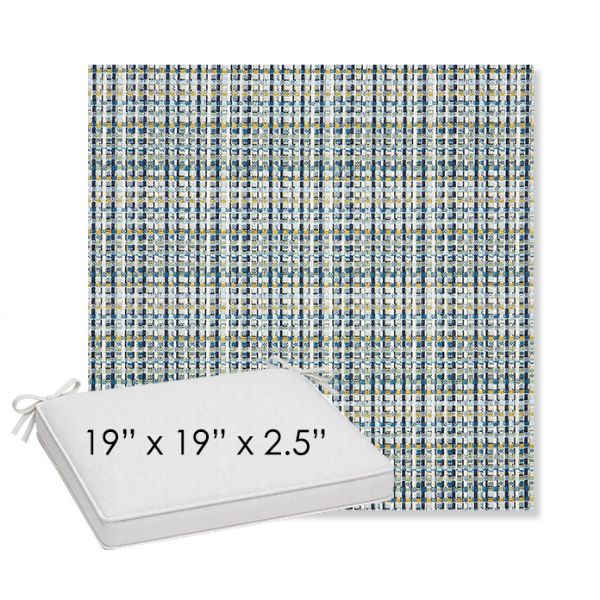 Picture of Principle Lagoon | Sunbrella® 19" x 19" x 3" Outdoor Dining Cushion
