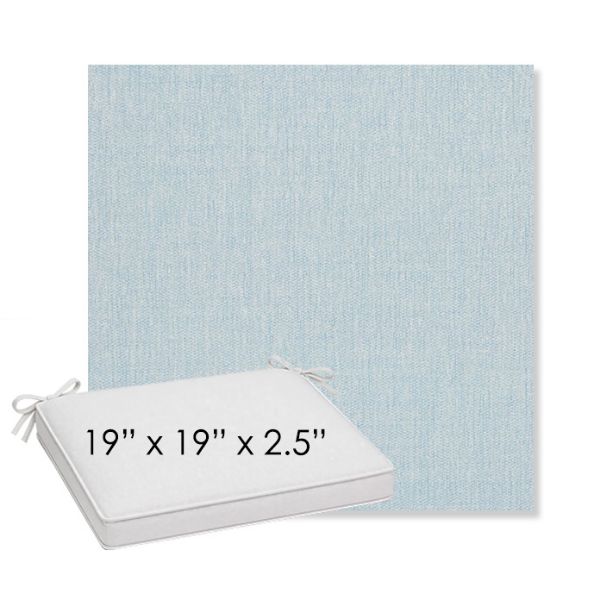 Picture of Ritsy Sky | Sunbrella® 19" x 19" x 3" Outdoor Dining Cushion