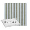 Picture of Sail Away Aloe | Sunbrella® 19" x 19" x 3" Outdoor Dining Cushion