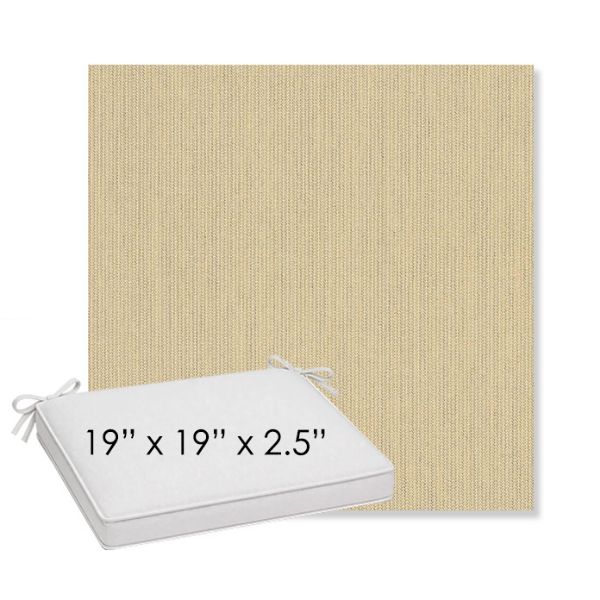 Picture of Spectrum Sand | Sunbrella® 19" x 19" x 3" Outdoor Dining Cushion