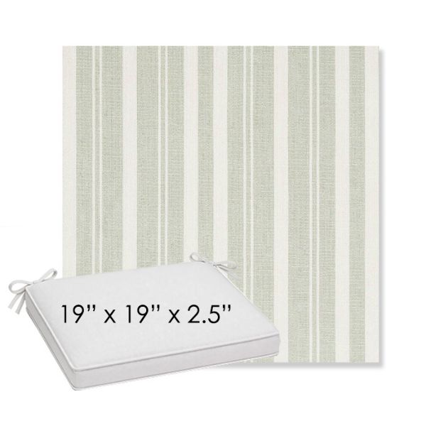 Picture of Tranquil Sage | Sunbrella® 19" x 19" x 3" Outdoor Dining Cushion