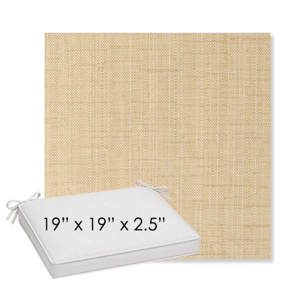Picture of Willa Hemp | Sunbrella® 19" x 19" x 3" Outdoor Dining Cushion