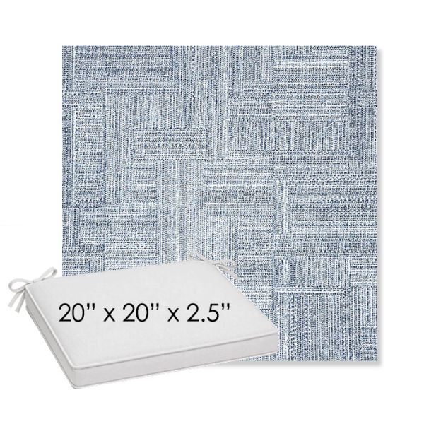 Picture of Boro Indigo | Sunbrella® 20" x 20" x 3" Outdoor Dining Cushion