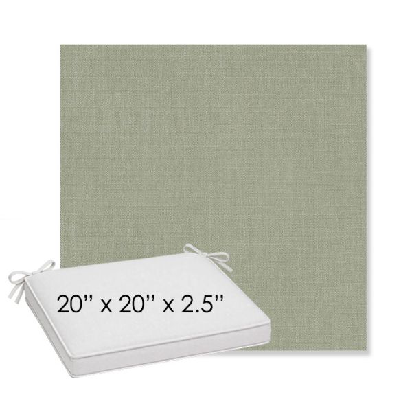 Picture of Canvas Seasalt | Sunbrella® 20" x 20" x 3" Outdoor Dining Cushion