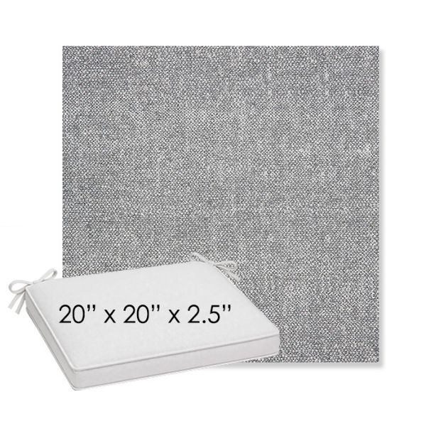 Picture of Chartres Gull | Sunbrella® 20" x 20" x 3" Outdoor Dining Cushion