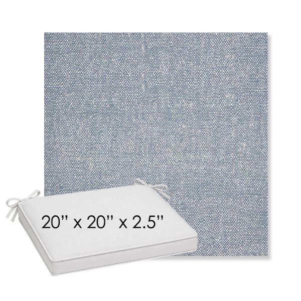 Picture of Chartres Rainfall | Sunbrella® 20" x 20" x 3" Outdoor Dining Cushion