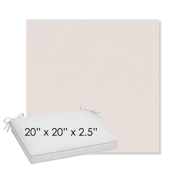 Picture of Dither Snow | Sunbrella® 20" x 20" x 3" Outdoor Dining Cushion