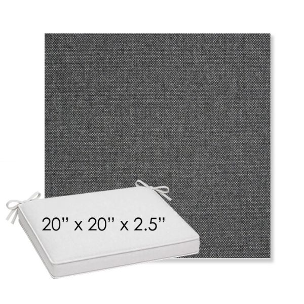 Picture of Idol Slate | Sunbrella® 20" x 20" x 3" Outdoor Dining Cushion