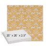 Picture of Jaipur Frame Honey | Sunbrella® 20" x 20" x 3" Outdoor Dining Cushion