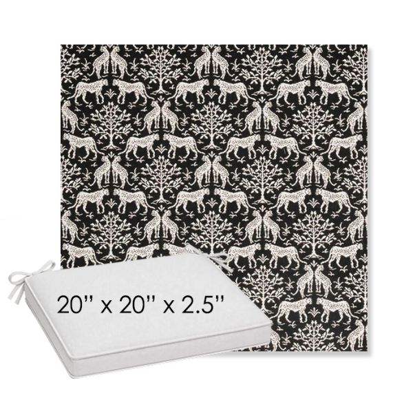 Picture of Jaipur Frame Onyx | Sunbrella® 20" x 20" x 3" Outdoor Dining Cushion