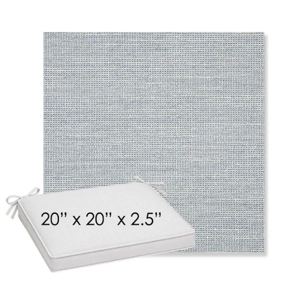 Picture of Kudos Saltwater | Sunbrella® 20" x 20" x 3" Outdoor Dining Cushion