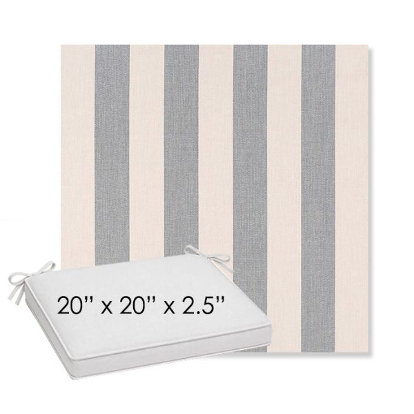 Picture of Leisure Denim | Sunbrella® 20" x 20" x 3" Outdoor Dining Cushion