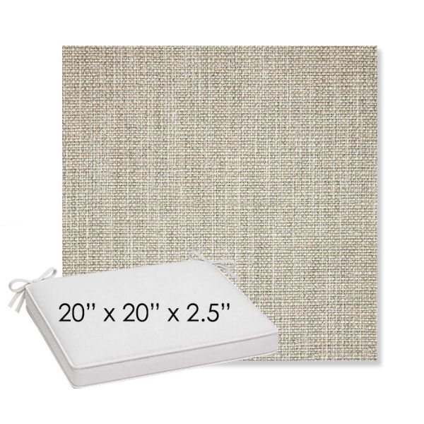 Picture of Linville Oyster | Sunbrella® 20" x 20" x 3" Outdoor Dining Cushion